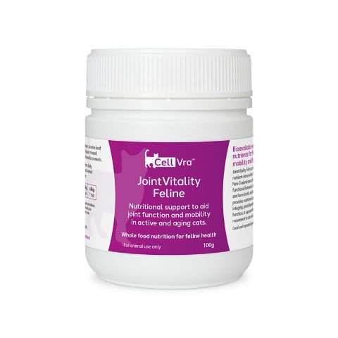 Front view of CellVra JointVitality Feline supplement for cats